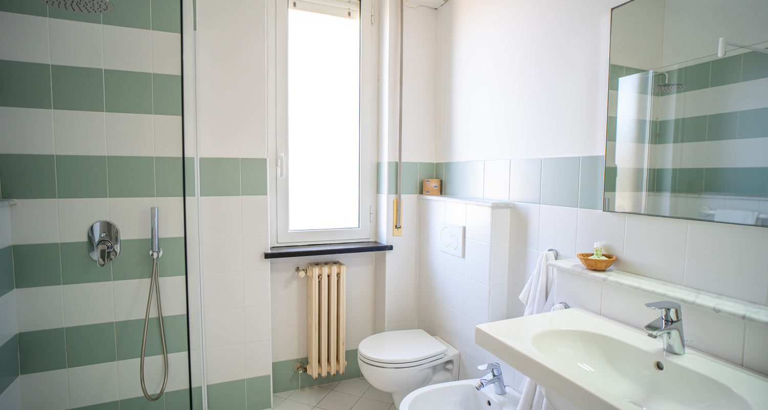 Intérieur de l'appartement deux pièces C, côté jardin