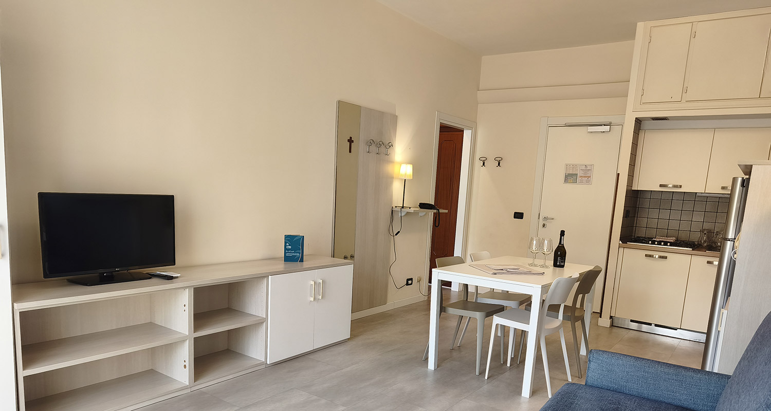 Interno del Bilocale C, lato giardino
